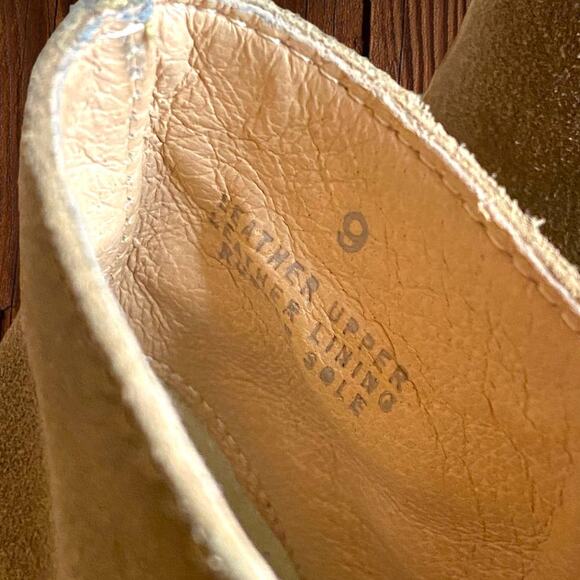 J. Crew Genuine Suede Cream Beige Double Zipper Wedge Boots Size 9 - Picture 5 of 9